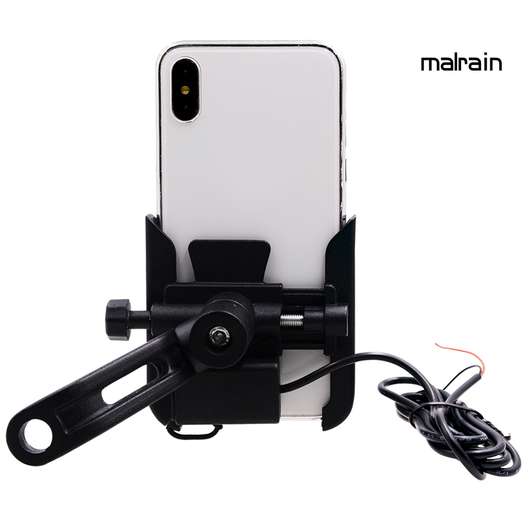 Giá Đỡ Điện Thoại Xoay 360 Độ Có Cổng Sạc Usb Gắn Xe Đạp / Xe Máy