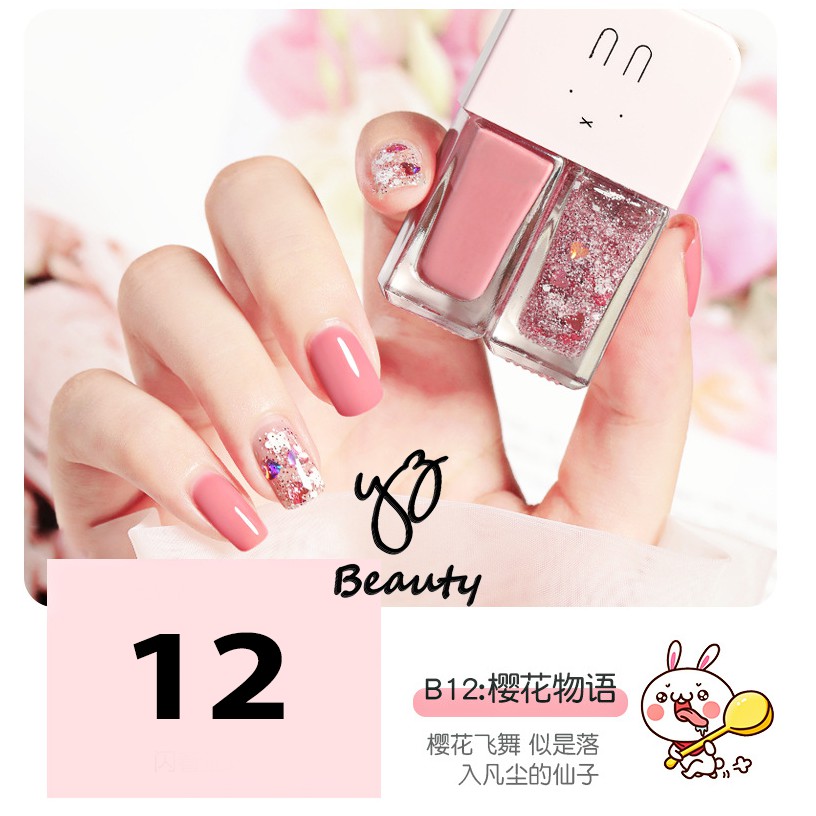 Full Set 2 Chai Sơn Móng Tay Nhũ + Lì Fairy's Gift 2 màu * 6ML - YZ05