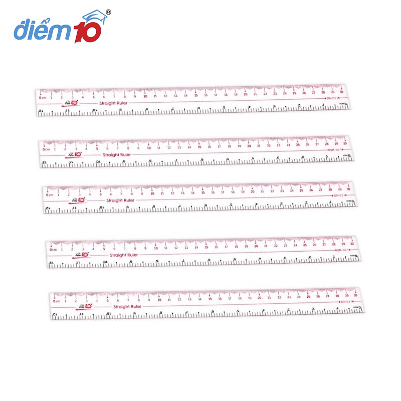 Combo 5 thước dẻo PVC Điểm 10 SR-021