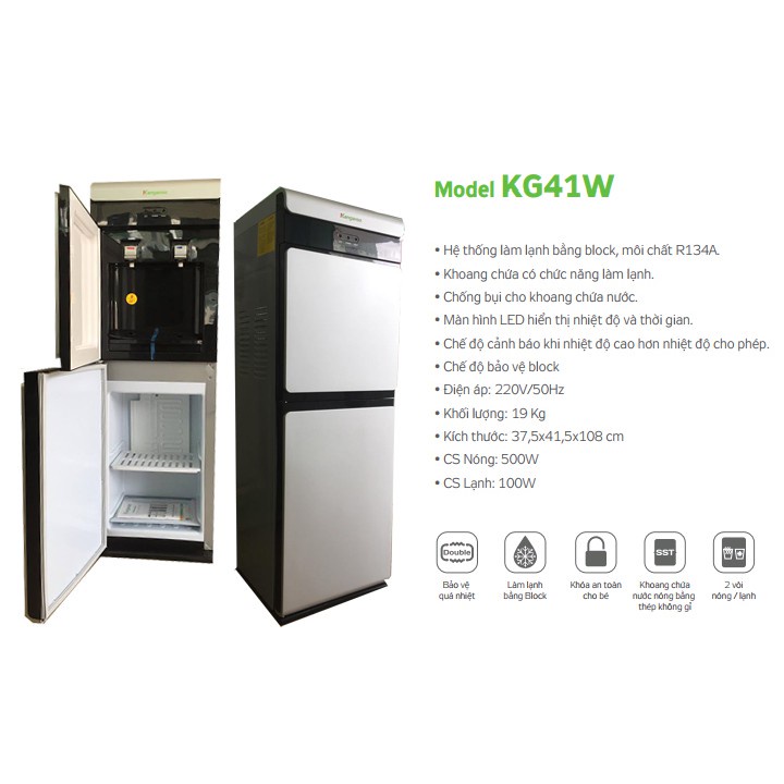 Cây nước nóng lạnh Kangaroo KG41W