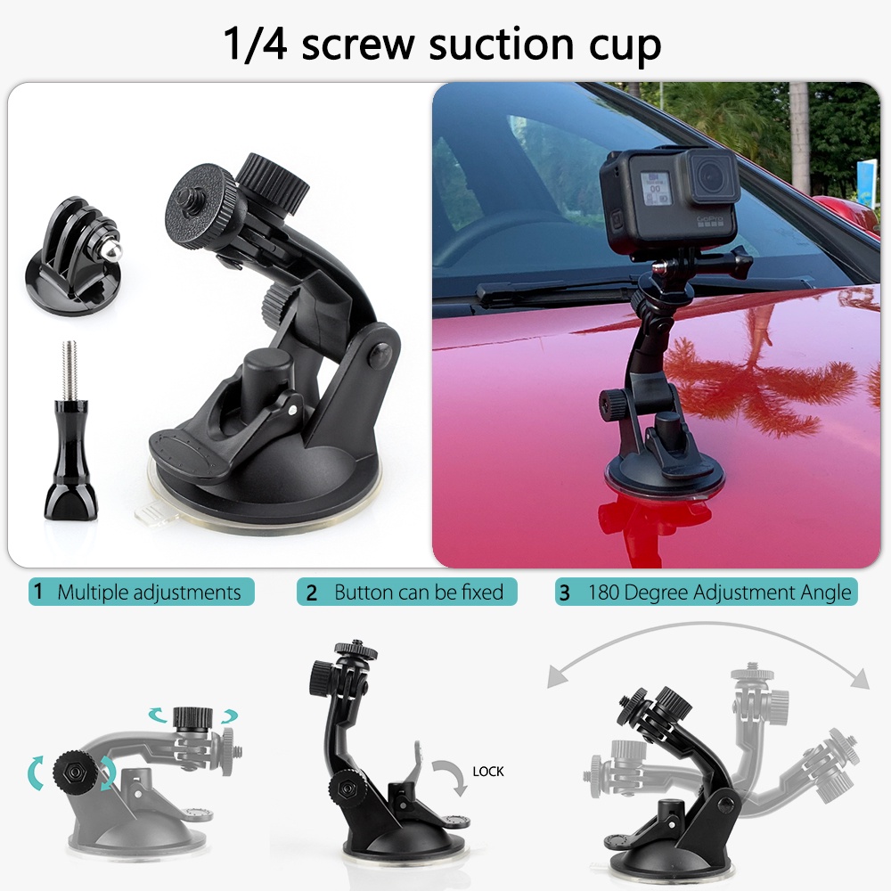 Giá Đỡ Hút Chân Không Gắn Xe Hơi Cho Máy Ảnh Hành Động gopro hero 7 6 5 4 DJI OSMO Action Xiaomiyi 4K VP521
