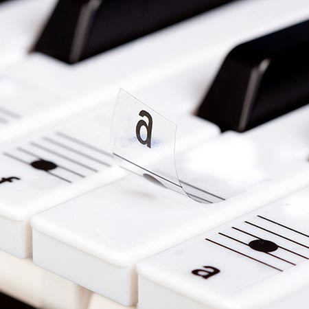 Sicker Nốt Nhạc Dán Phím Đàn Piano-Organ (Decal dán phím piano màu đen-trắng)