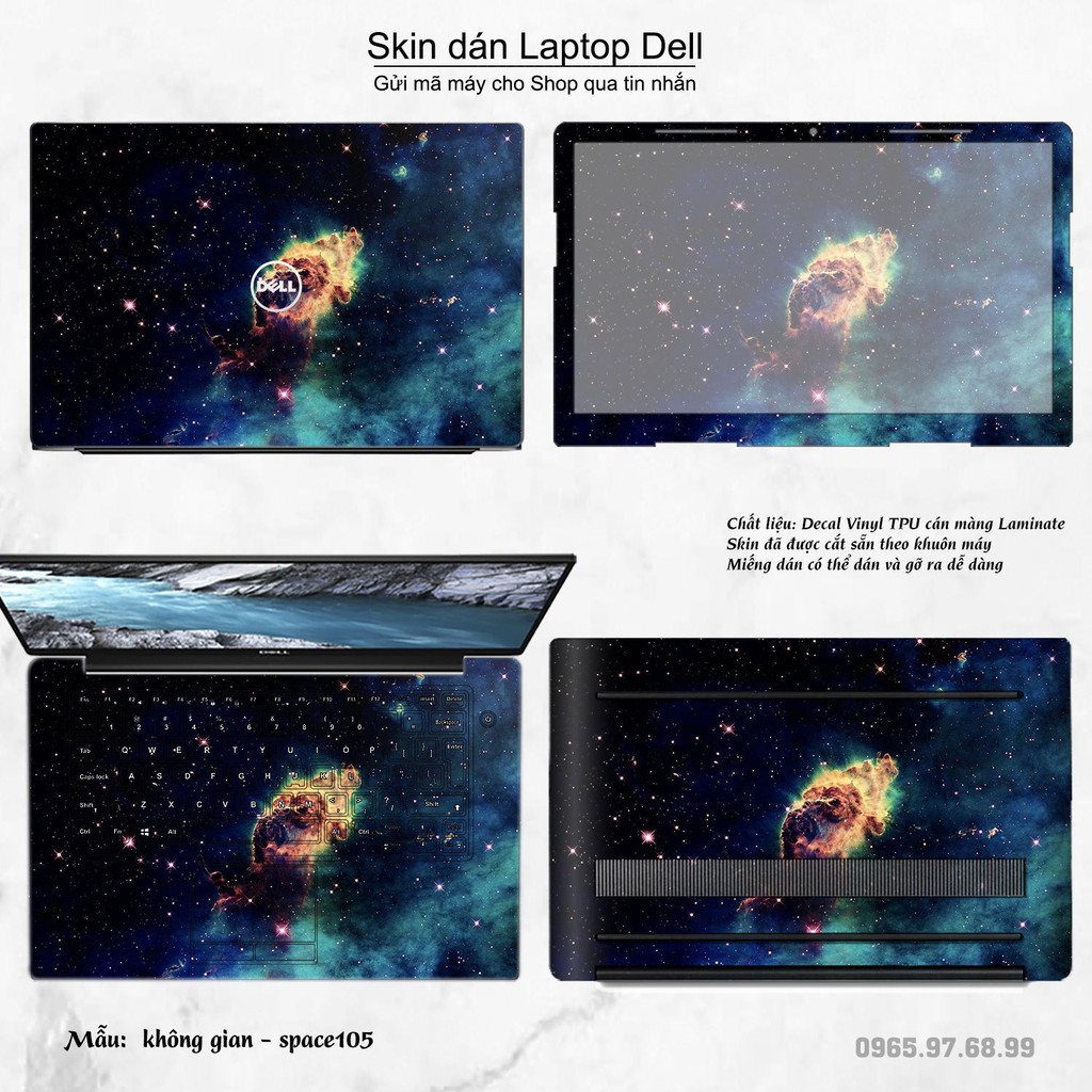 Skin dán Laptop Dell in hình không gian nhiều mẫu 18 (inbox mã máy cho Shop)