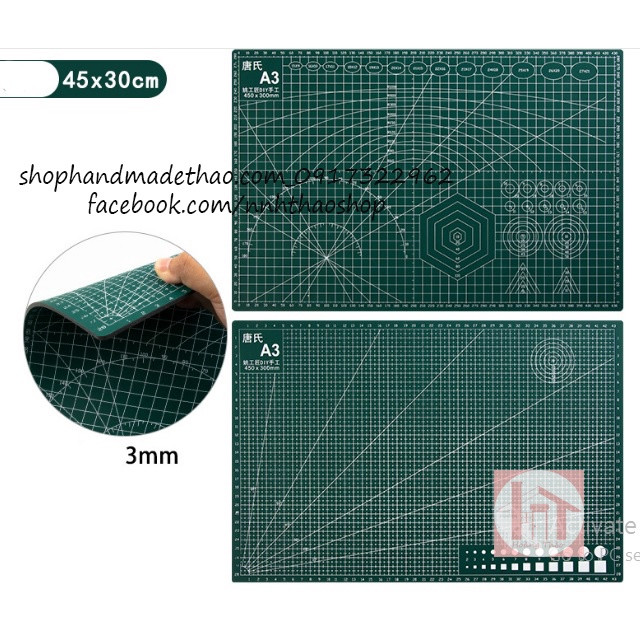 Tấm lót cắt / cutting mat khổ A5 - A4 - A3 - A2