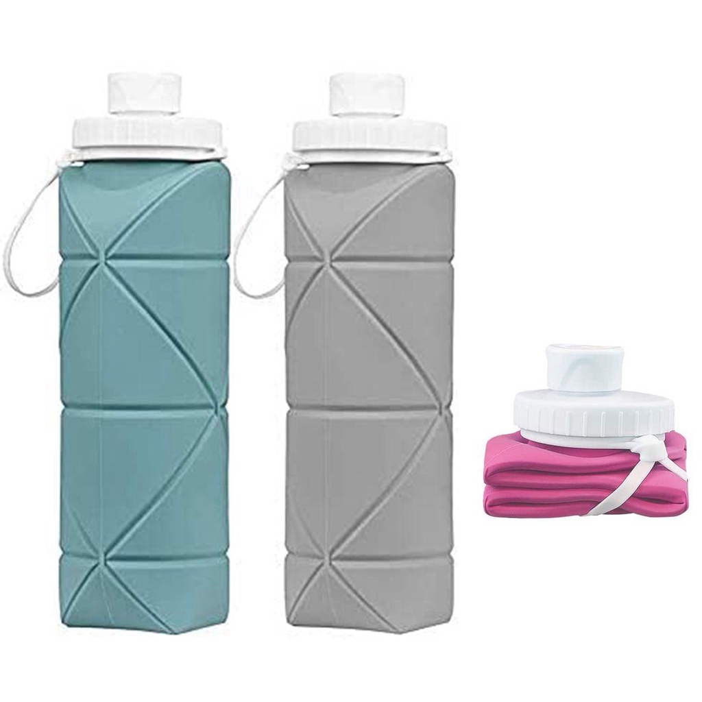 Bình Đựng Nước Bằng Silicone Chống Rò Rỉ Có Thể Gấp Gọn Tiện Dụng Mang Theo Du Lịch