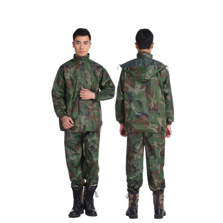 Quần Áo Mưa Bộ Đội Lính vải dù (Hàng Loại 1) siêu bền, không thấm nước