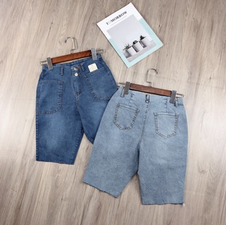 Quần kaki lửng  2 nút co giãn ( hàng y hình)