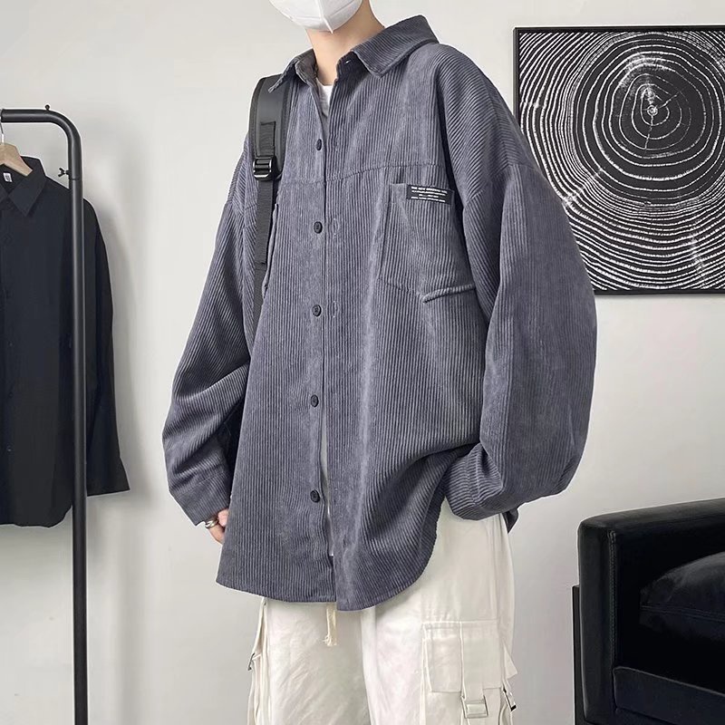 Áo khoác sơ mi dài tay thời trang cho nam nữ Simple áo khoác nam kaki from rộng Hàn Quốc áo khoác nam đẹp bomber jackets bigsize áo khoác bóng chày nam