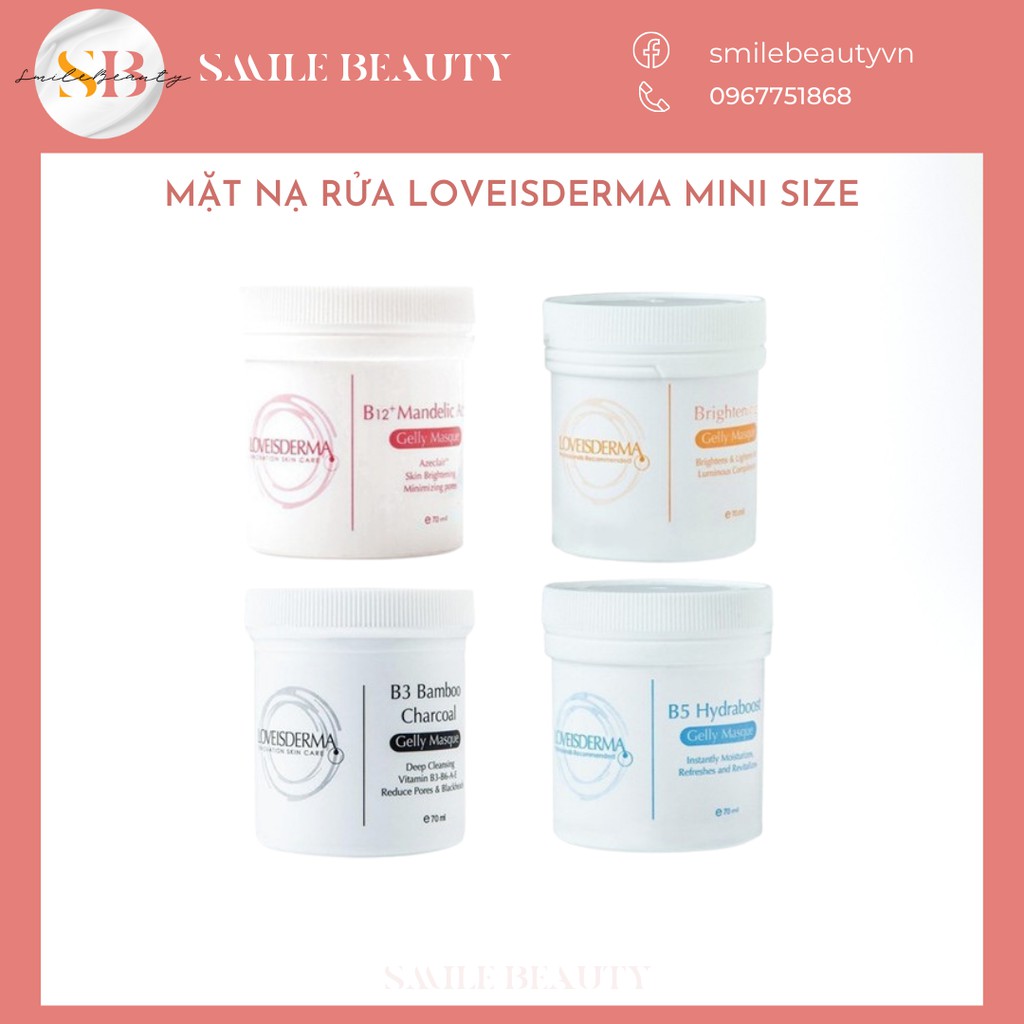 Mặt nạ rửa Loveisderma minisize các loại.