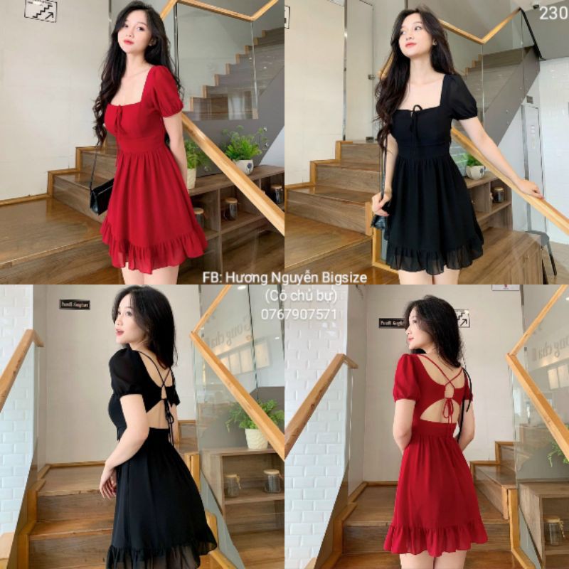 BIGSIZE ĐẦM VOAN HỞ LƯNG