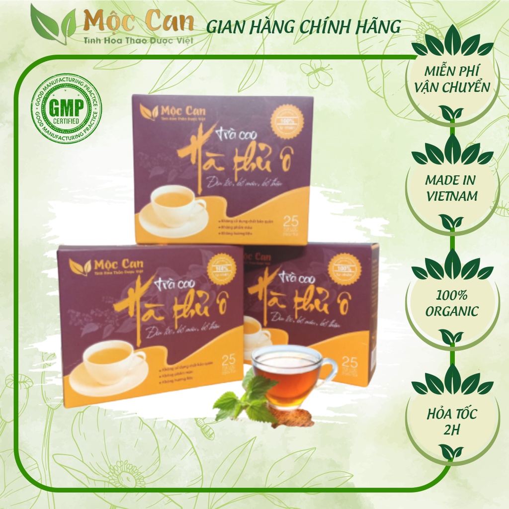 Trà Cao Hà Thủ Ô Mộc Can, cải thiện tình trạng bạc tóc sớm, rụng tóc, hói đầu, hỗ trợ tăng cường sức khỏe