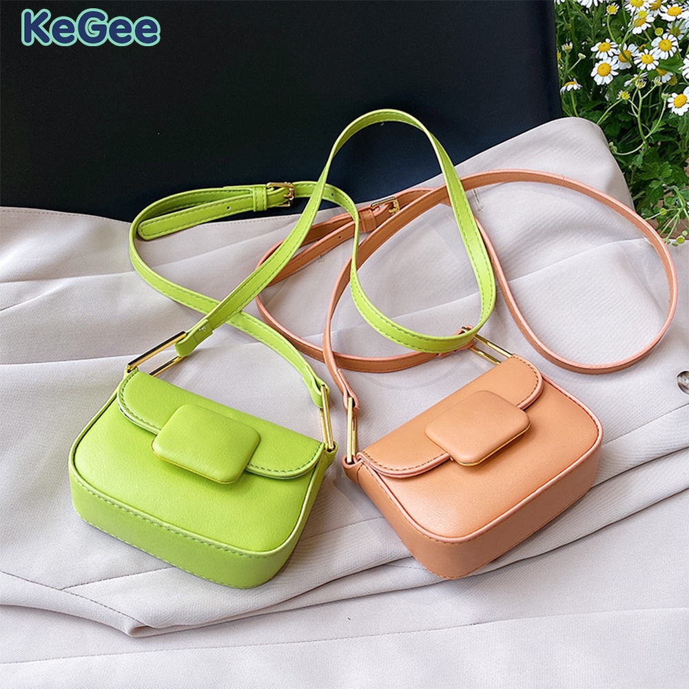 Túi Đeo Chéo Da PU Mini Phong Cách Hàn Quốc Thời Trang Dành Cho Nữ