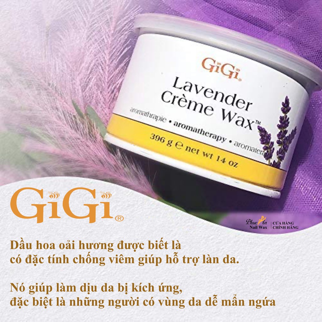 Tẩy Lông Wax GiGi Lavender Crème Wax Tinh Chất Hoa Oải Hương , Sáp Wax GiGi Wax Nóng Waxing Tẩy Lôn