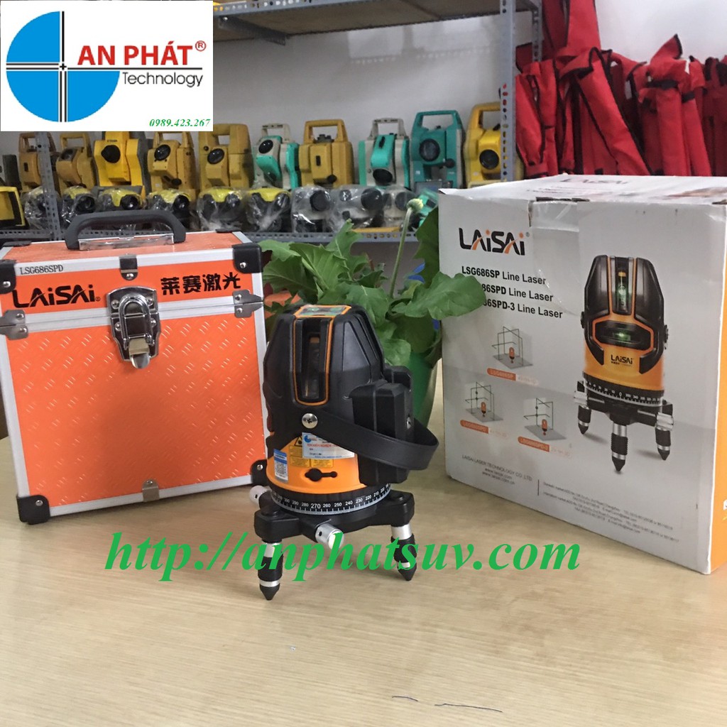 Máy cân mực laser Laisai LSG686SPD/ Máy thủy bình laser laisai