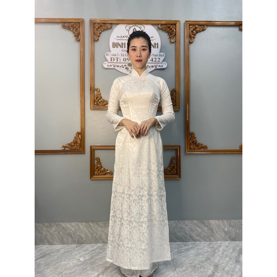 Áo dài gấm hoa truyền thống_Duy Chinh_ADGT0002_Tông Màu Hông