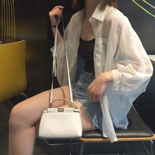 Sẳn❤Khoác sơ mi voan lụa mỏng phối ngoài Ulzzang Hàn Quốc