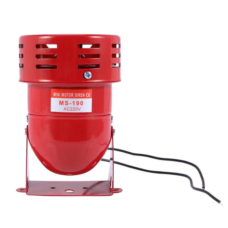 Ac 220V Động cơ kim loại màu đỏ Điều khiển không khí Raid Còi báo động