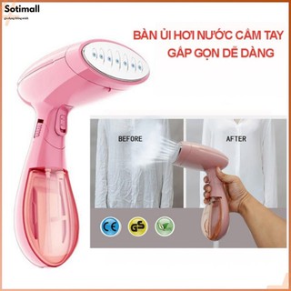 Bàn ủi hơi nước cầm tay SOKANY màu hồng phiên bản gấp gọn - Sotimall