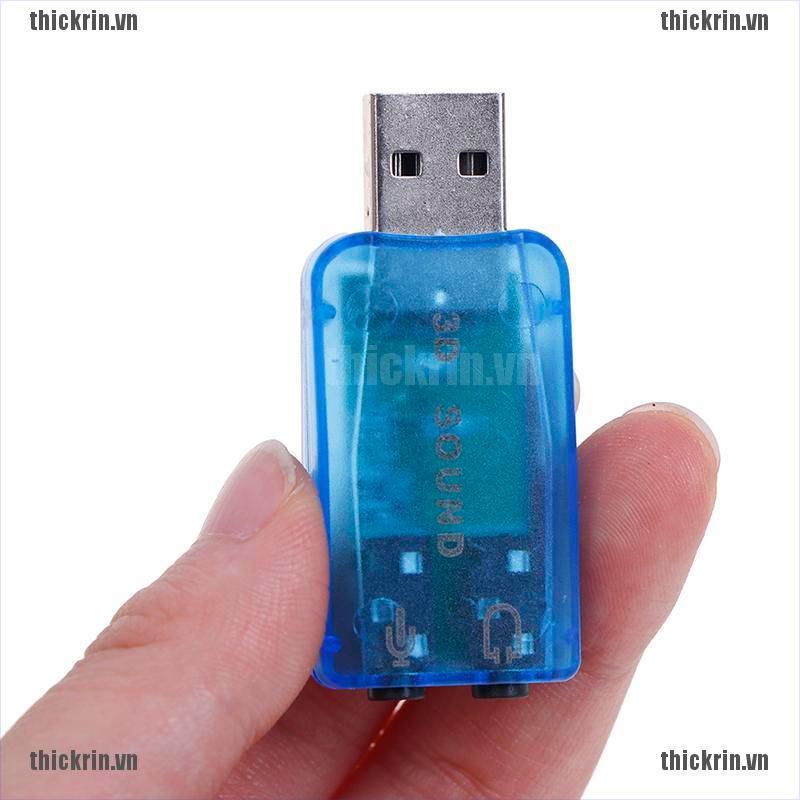 <Hot~new>3.5mm Mini External 3D USB Sound Card 5.1 Channel Audio Card Adapter Speaker