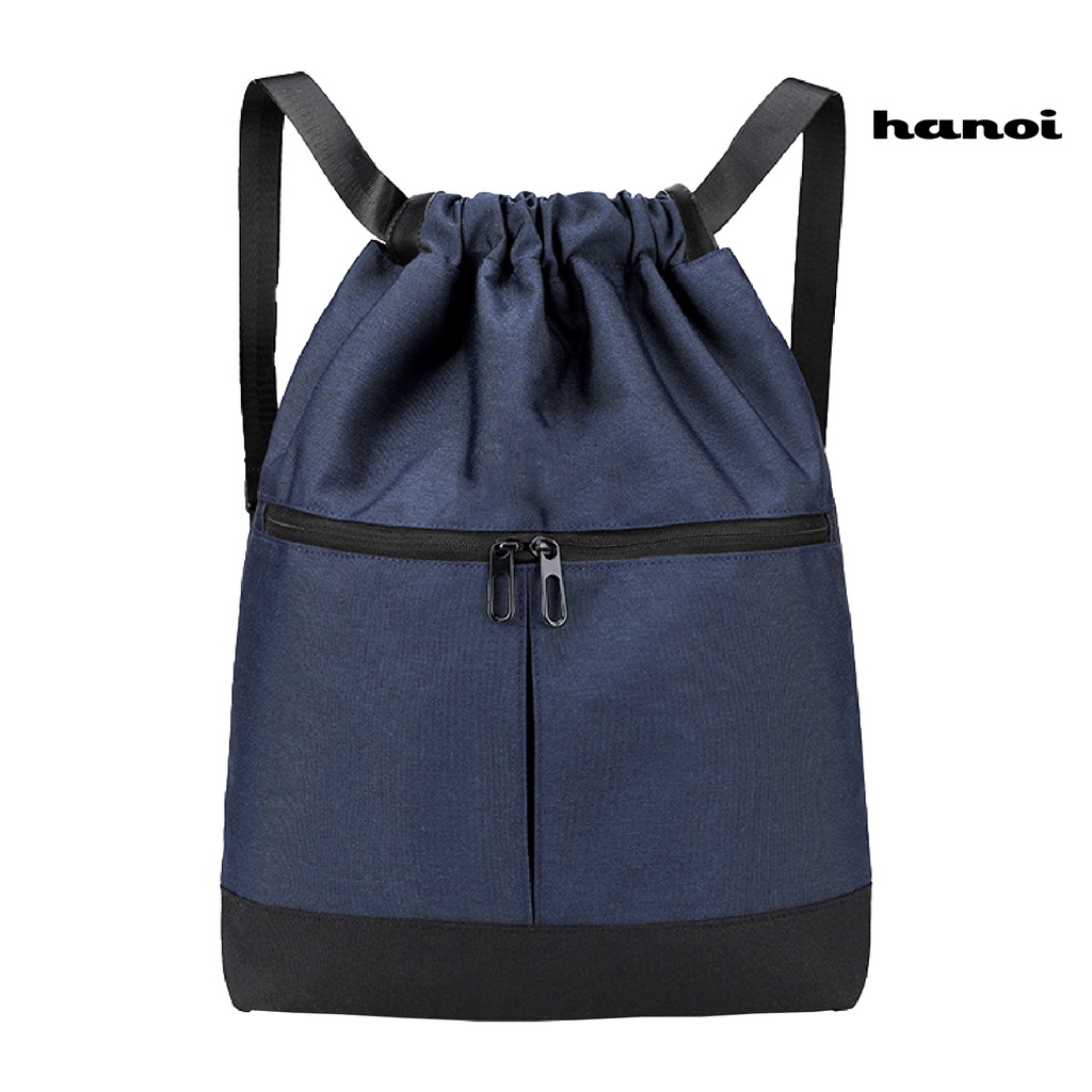 Ba Lô Dây Rút Bằng Nylon Chống Thấm Nước Có Khóa Kéo Tiện Dụng Cho Nam Và Nữ
