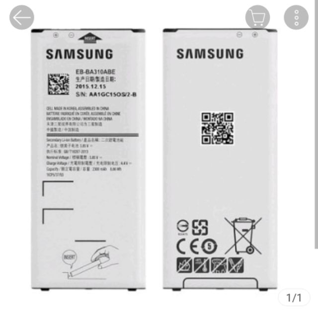 Pin xịn sam sung galaxy A3 2016/A310