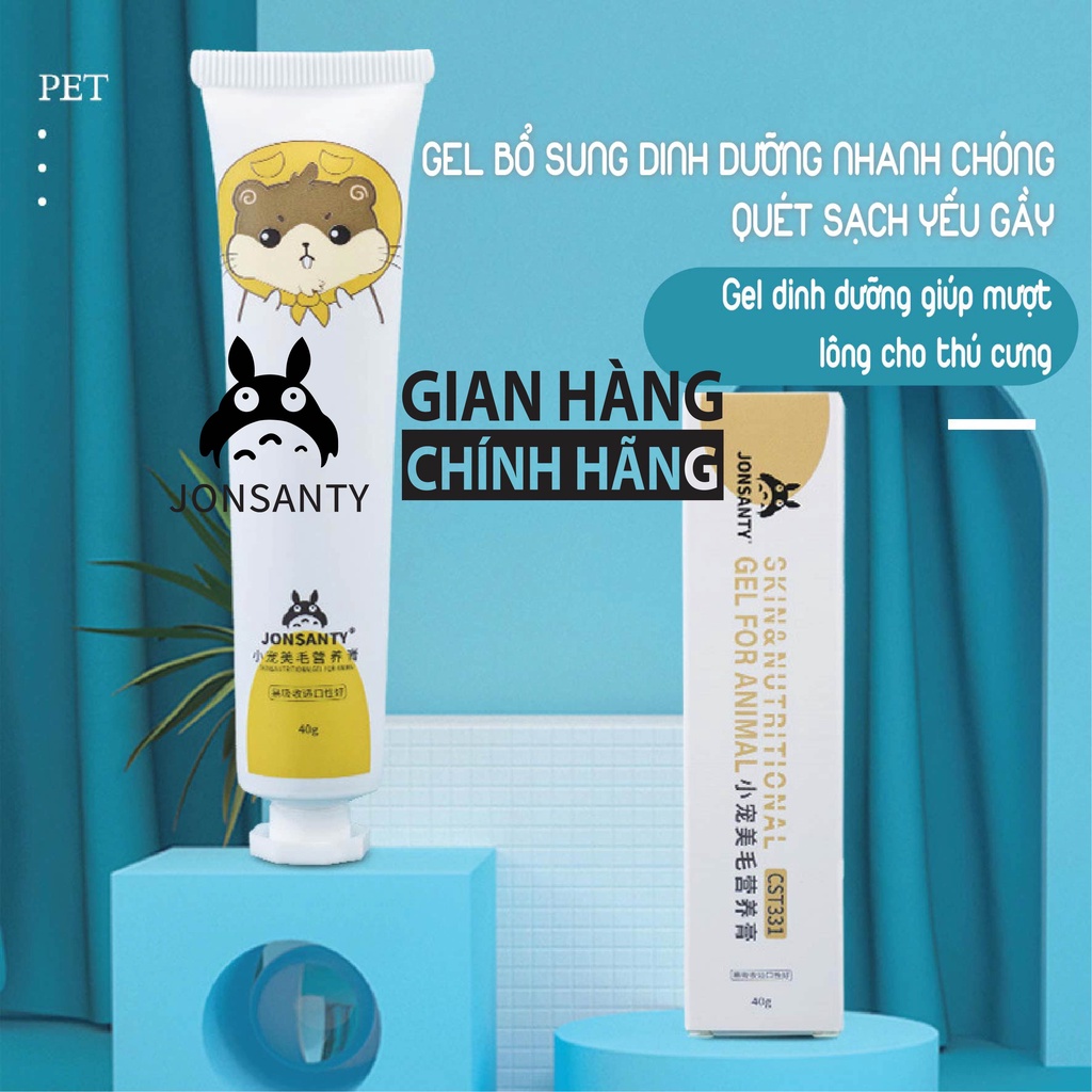 Gel dinh dưỡng hamster chính hãng JONSANTY đầy đủ vitamin cần thiết cho hamster bổ sung dinh dưỡng nhỏ, bầu, ốm yếu c331