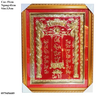 Cửu huyền thất tổ đỏ bằng đồng cao 43cm