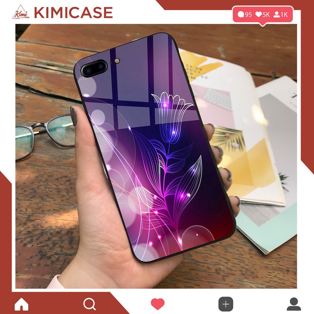 Ốp lưng ép kính Samsung M51 in hình hoa sứ đẹp