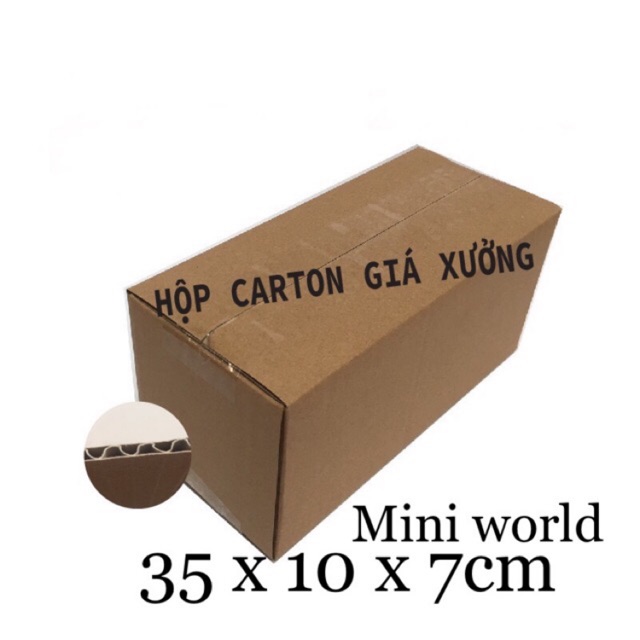 [set 10cái] Hộp Carton  kích thước 35x10x7cm. Hộp giấy gói hàng. Hộp đóng hàng. Hộp ship hàng. Hộp đóng gói búp bê