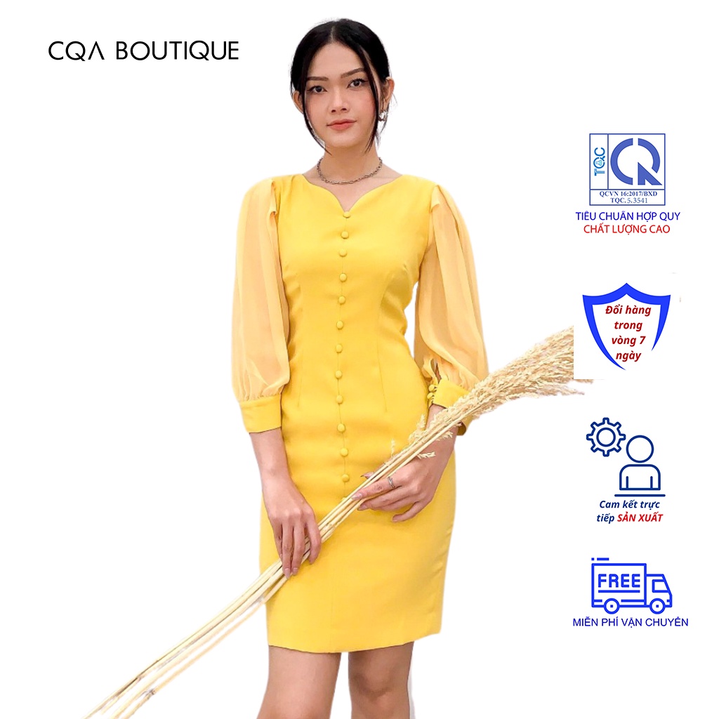 Đầm Bút Chì Công Sở Cao Cấp Thương Hiệu CQA Boutique CQA0010