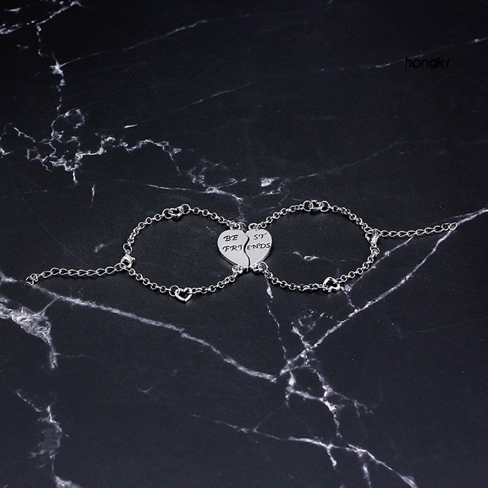 Set 2 vòng tay hình trái tim làm quà tặng cho bạn bè