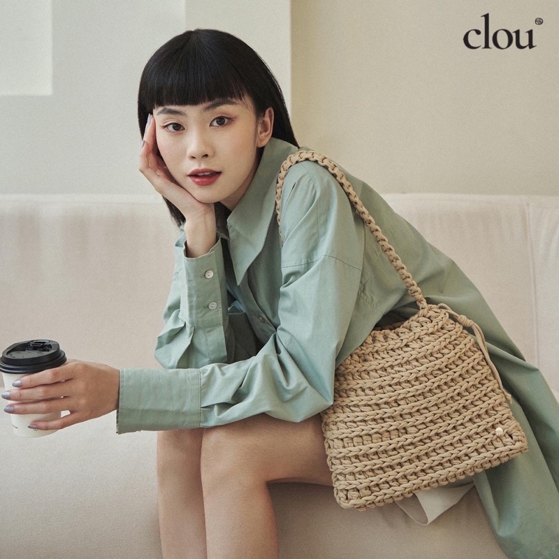 Túi xách nữ đan móc Clou - CAMILLE BAG - Màu Be