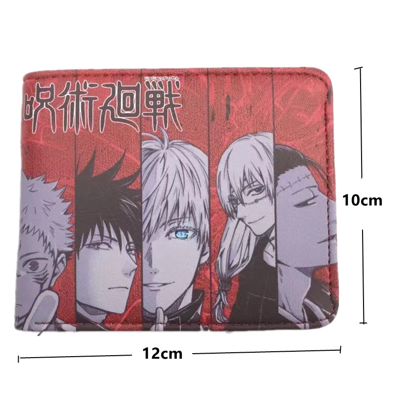 Ví Ngắn Gập Đôi Đựng Thẻ Và Tiền Xu Hình Anime Nhật Bản Phổ Biến Cho Nam Và Nữ