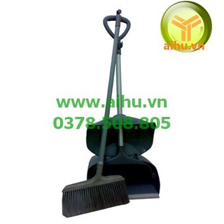 Bộ ky hốt rác có nắp đậy và chổi nhựa quét rác