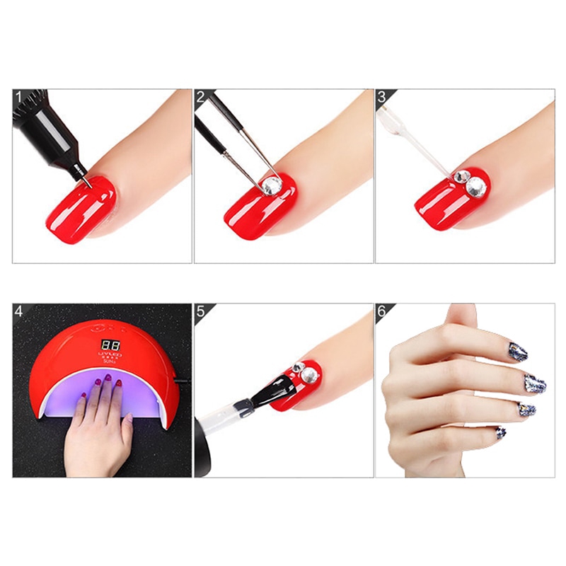 Bút keo trang trí móng tay nghệ thuật Monja thiết kế 2 trong 1 10ml