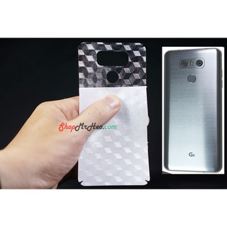 Skin Dán Mặt Lưng Vân 3D LG G6 (Carbon, Hộp, Nhám)