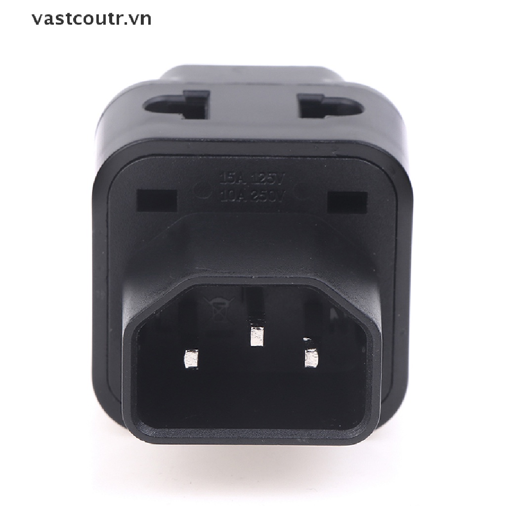 Phích Cắm Nguồn Chuyển Đổi 2 Trong 1 IEC 320 C14 Male Sang C13 Female PDU / UPS C13 Female