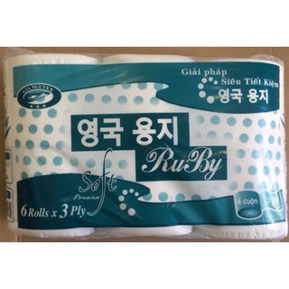 1 Lốc 6 Cuộn Giấy Vệ Sinh 3 Lớp