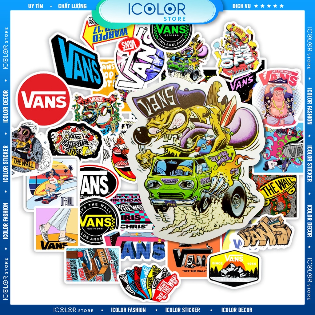 Sticker dán hoạt hình nhiều mẫu chống nước, dán mũ bảo hiểm vali laptop 070