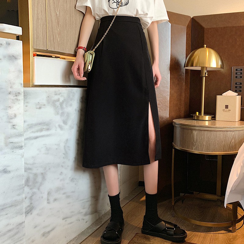 Chân Váy Chữ A Dài SANMAY Chân váy Midi xẻ tà suông Cá tính, Dáng dài nữ Công sở xinh yêu Hàn Quốc CV001 | BigBuy360 - bigbuy360.vn