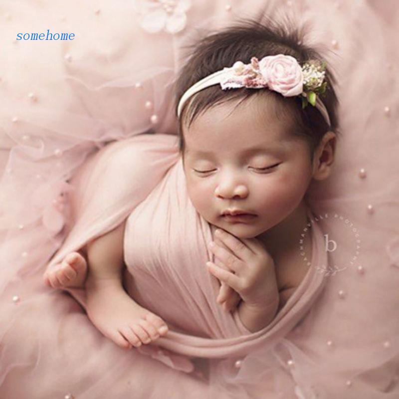 Chăn Lưới Trong Suốt Phối Hoa Dùng Làm Đạo Cụ Chụp Ảnh Cho Bé Sơ Sinh