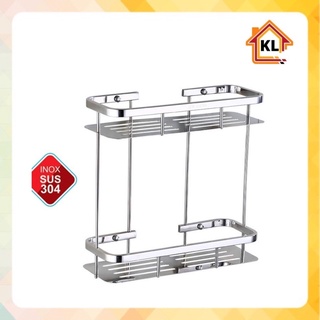 Kệ Thẳng Đựng Sữa Tắm Dầu Gội Trong Nhà Tắm INOX 304 KE1503-2 2 Tầng