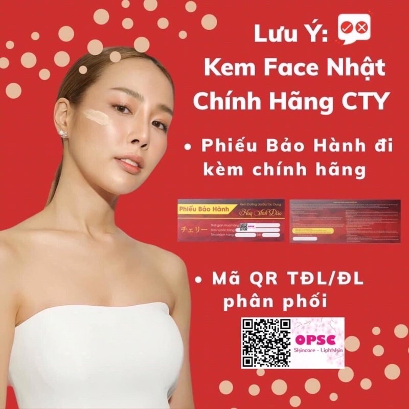 CHÍNH HÃNG KEM FACE NHẬT HOA ANH ĐÀO 10 TÁC DỤNG