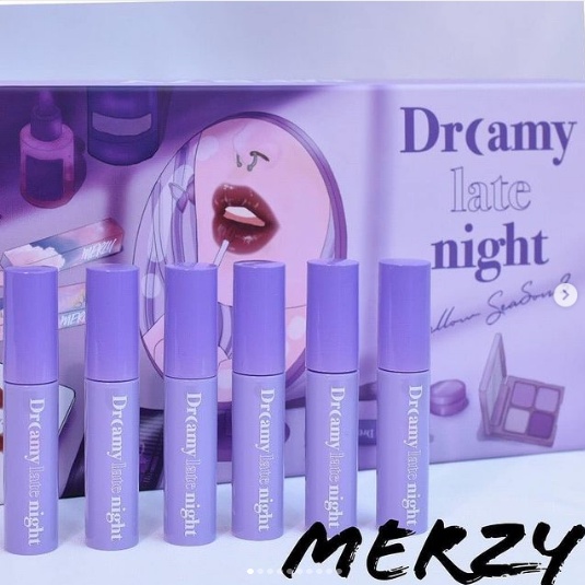 Son Merzy Dreamy Latte Night phiên bản tím pastel chính hãng - Son kem lì merzy lên màu đẹp