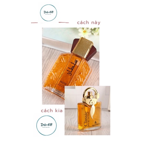 Set Combo 2 Chai Nước Hoa Nam Nữ Dubai Sultan 100ML & Dubai Classic 100ML Mạnh Mẽ Cá Tính Và Ngọt Ngào Quyến Rũ
