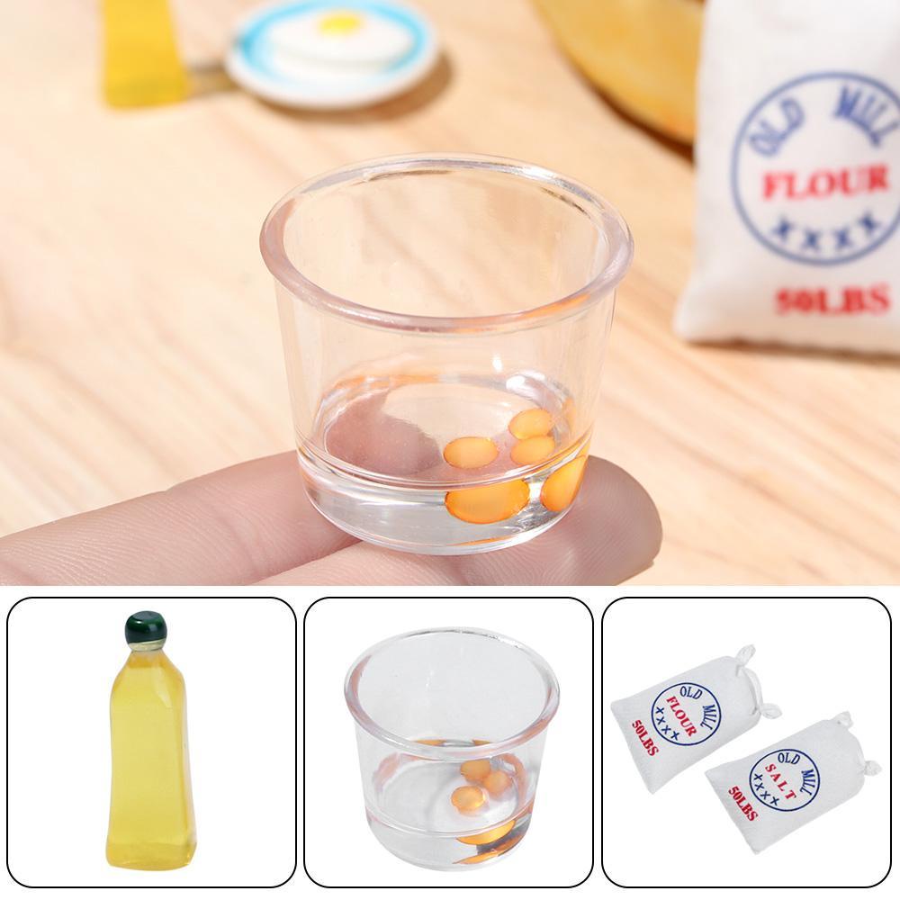 1 Bộ Đồ Chơi Gồm Túi Đựng Sữa Bột / Trứng / Muối / Trứng Ốp La / Bánh