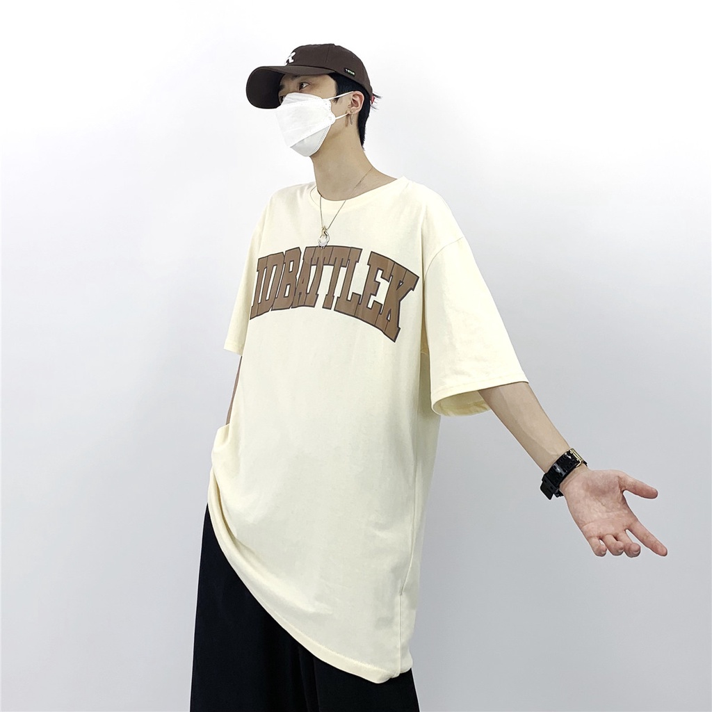 Áo thun tay lỡ form rộng Yinxx màu tan, phông unisex nam nữ oversize ATL107