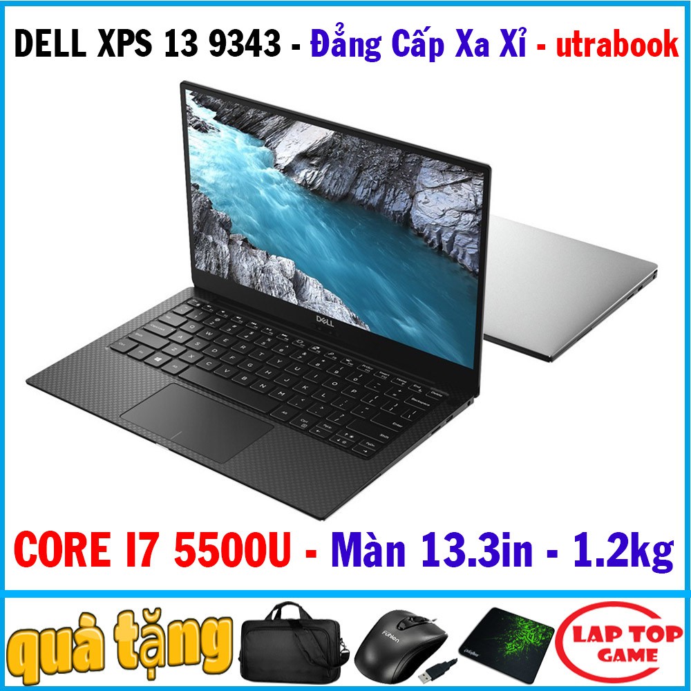 Laptop dell xps 13 9343 ỉ core i7-5500U, 8G, SSD 256Gb ,hàng mỹ giá việt Nam bh dài