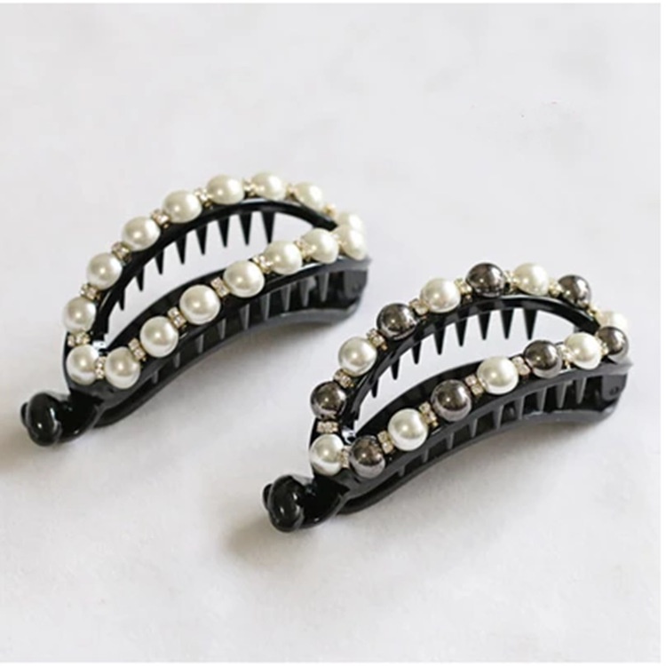Kẹp Tóc Đính Đá Và Ngọc Trai Kiểu Dáng Thời Trang Phong Cách Hàn Quốc