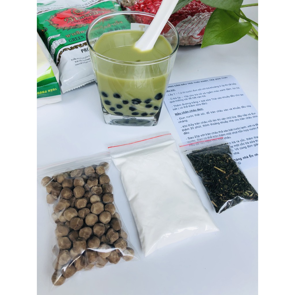 [ Sỉ - Lẻ] Set nguyên liệu làm trà sữa thái xanh và đỏ tặng trân châu én én | BigBuy360 - bigbuy360.vn